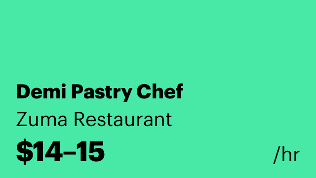 Demi Pastry Chef