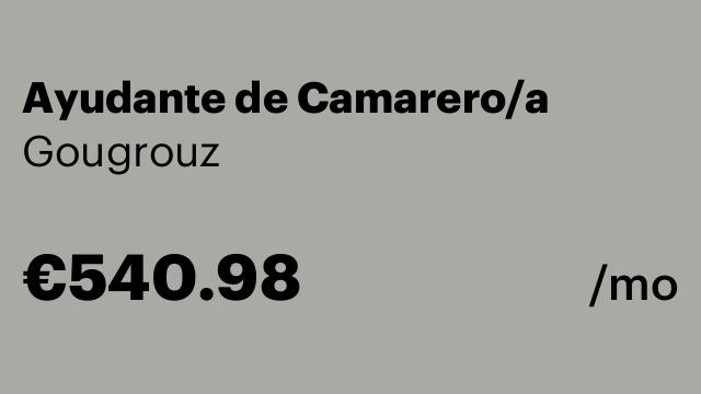 Ayudante de Camarero/a