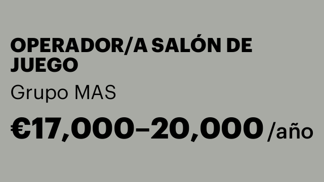 OPERADOR/A SALÓN DE JUEGO
