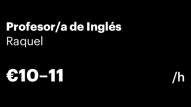 Profesor/a de Inglés