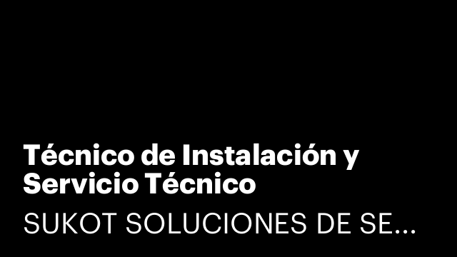 Técnico de Instalación y Servicio Técnico