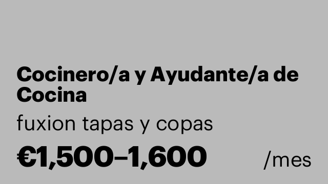 Cocinero/a y Ayudante/a de Cocina