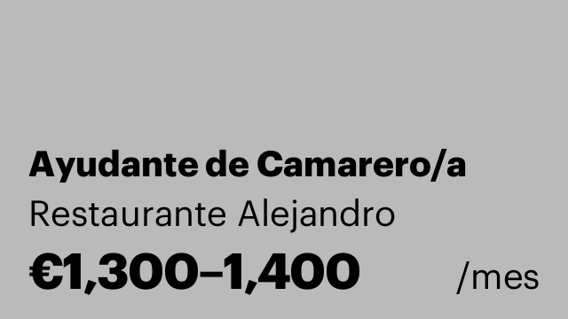 Ayudante de Camarero/a
