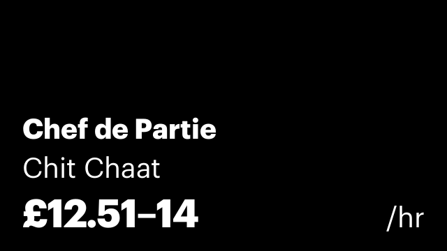 Chef de Partie