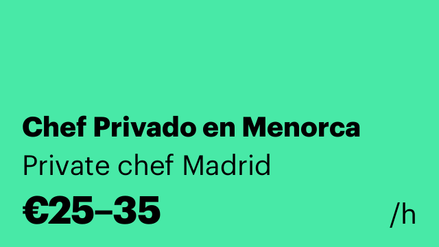Chef Privado en Menorca