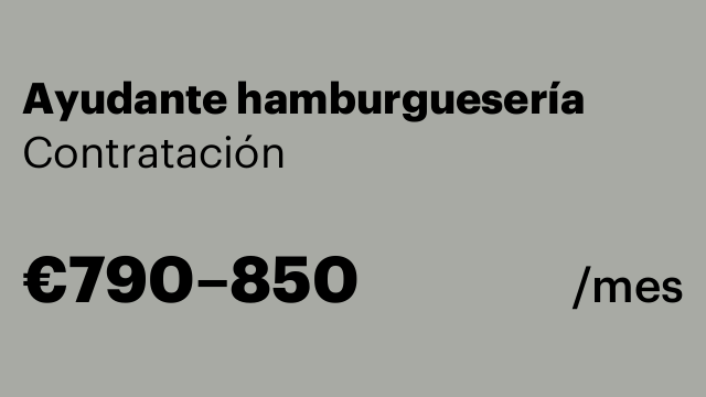 Ayudante hamburguesería