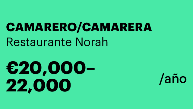 CAMARERO/CAMARERA