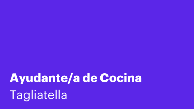 Ayudante/a de Cocina