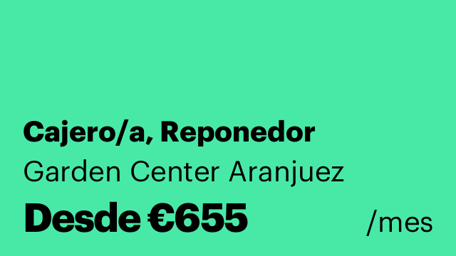 Cajero/a, Reponedor