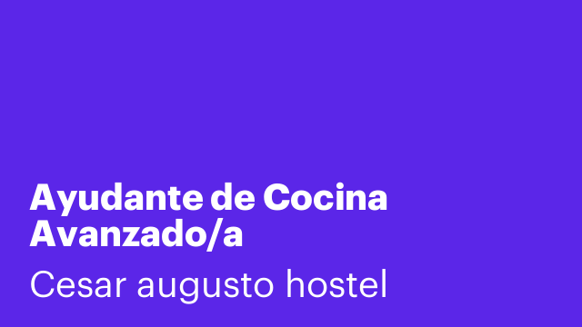 Ayudante de Cocina Avanzado/a