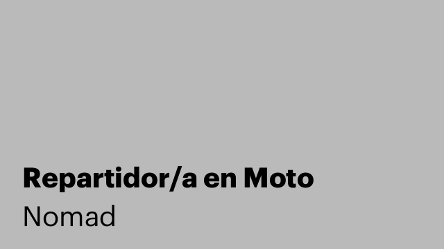 Repartidor/a en Moto