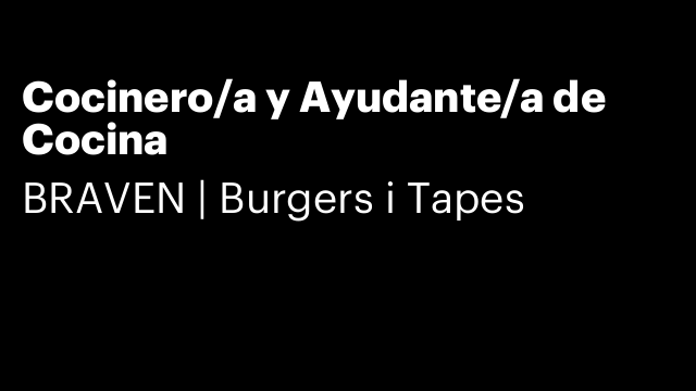 Cocinero/a y Ayudante/a de Cocina