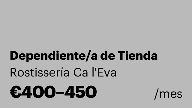 Dependiente/a de Tienda