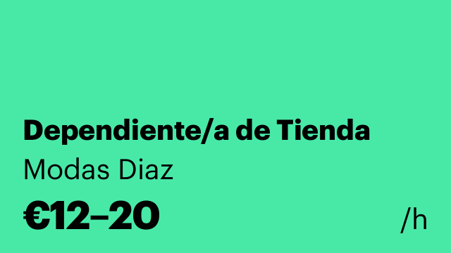 Dependiente/a de Tienda