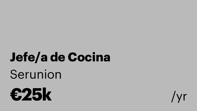 Jefe/a de Cocina