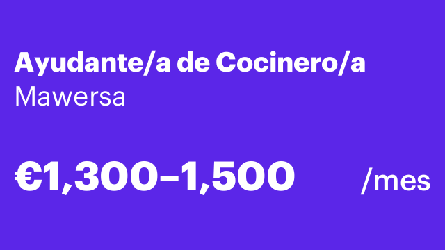 Ayudante/a de Cocinero/a