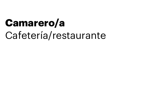 Camarero/a