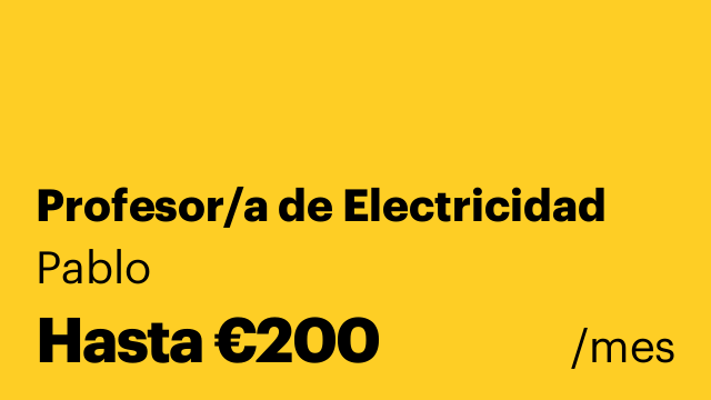 Profesor/a de Electricidad