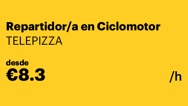 Repartidor/a en Ciclomotor