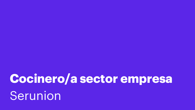 Cocinero/a sector empresa