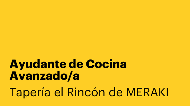 Ayudante de Cocina Avanzado/a