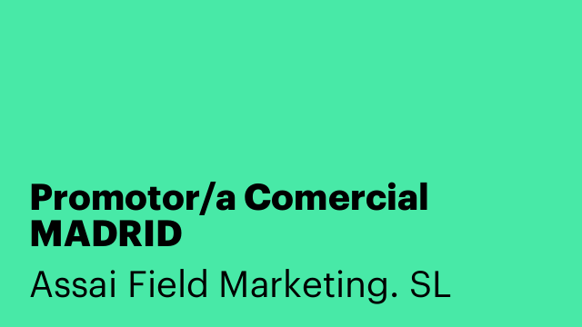 Promotor/a Comercial MADRID