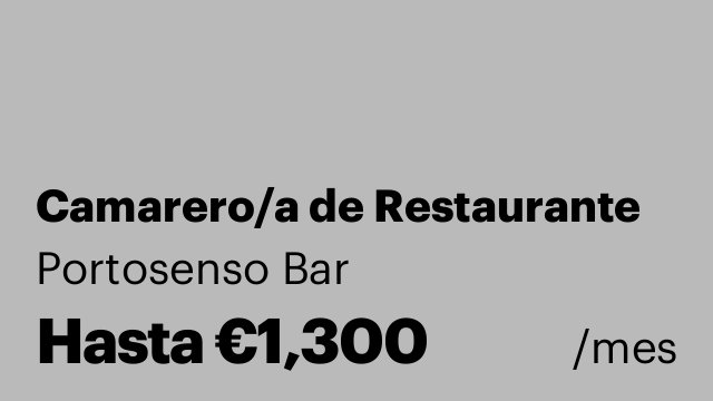 Camarero/a de Restaurante