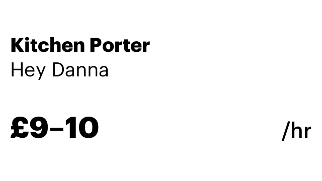 Kitchen Porter