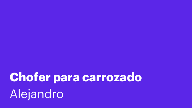 Chofer para carrozado