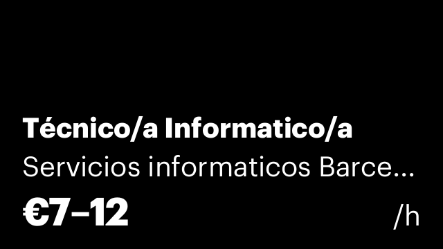 Técnico/a Informatico/a