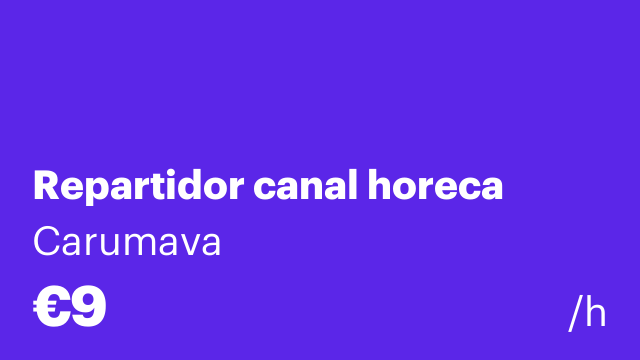 Repartidor canal horeca