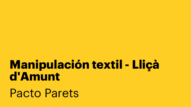 Manipulación textil - Lliçà d'Amunt