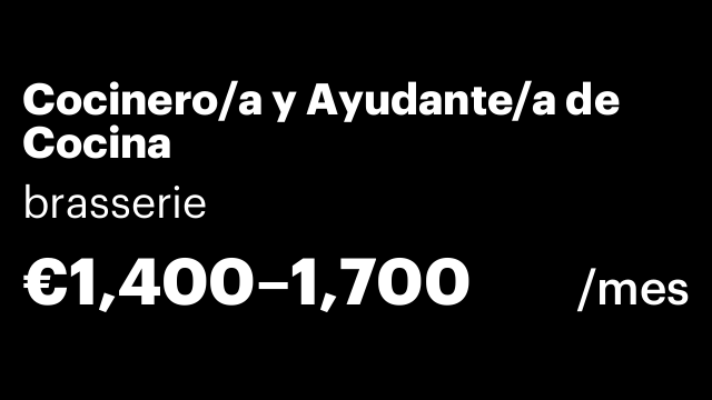 Cocinero/a y Ayudante/a de Cocina