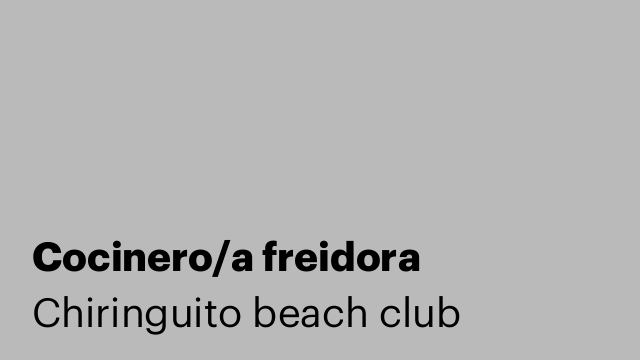 Cocinero/a freidora