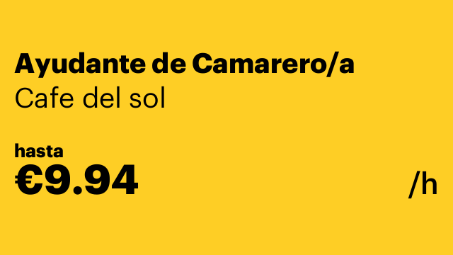 Ayudante de Camarero/a