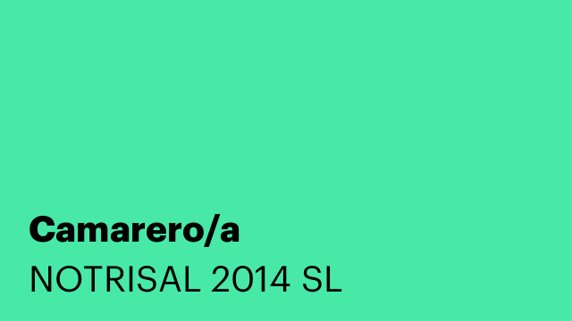 Camarero/a