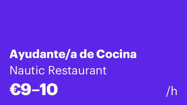Ayudante/a de Cocina