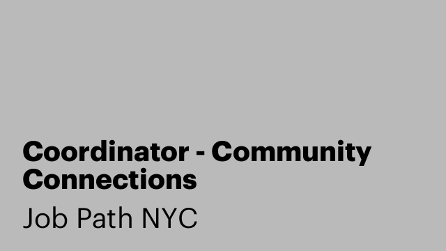 Coordinator - Community Connections
