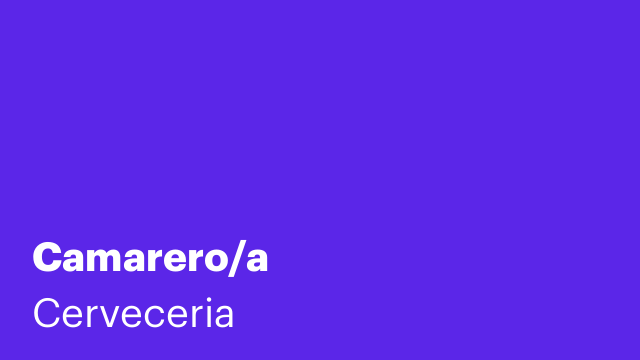 Camarero/a