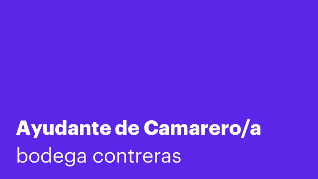 Ayudante de Camarero/a