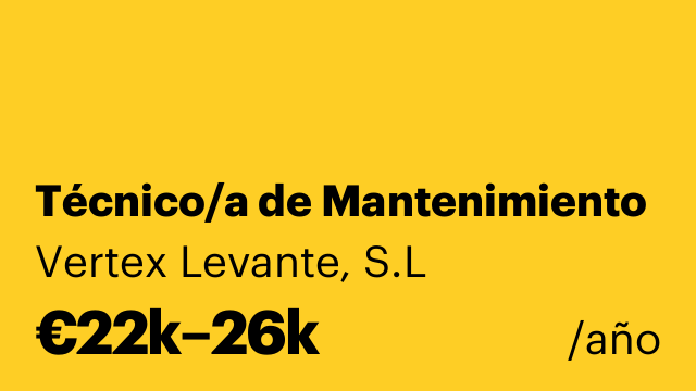 Técnico/a de Mantenimiento