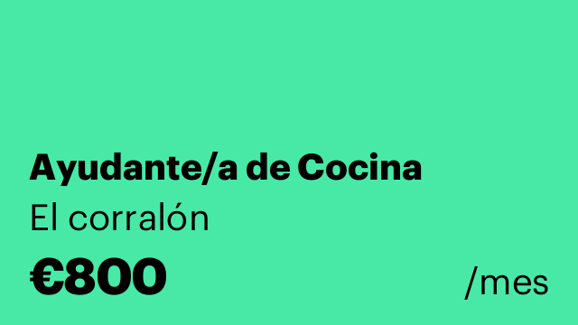 Ayudante/a de Cocina