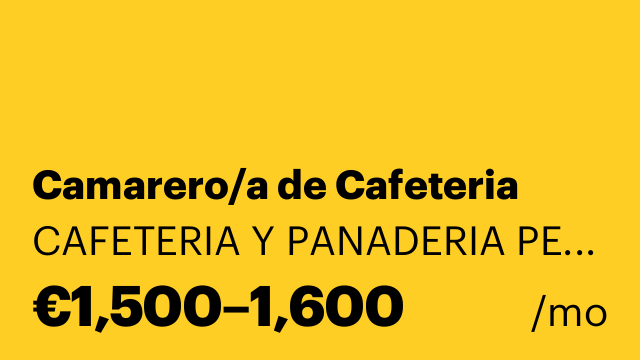 Camarero/a de Cafeteria