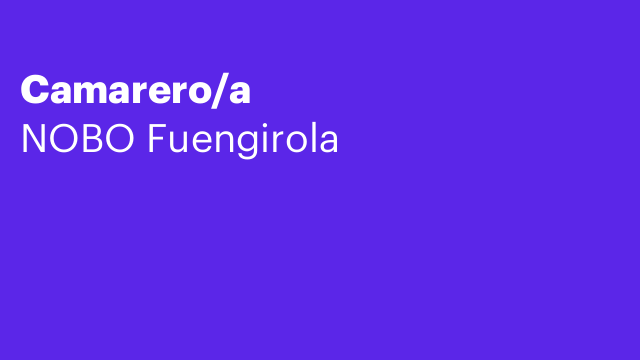 Camarero/a