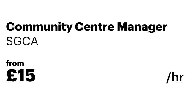 Community Centre Manager
