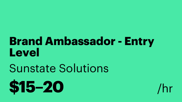 Brand Ambassador - Entry Level