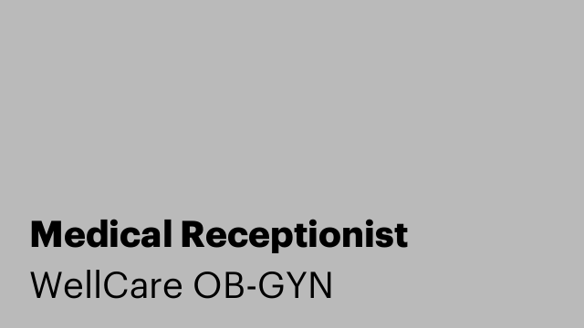 Medical Receptionist