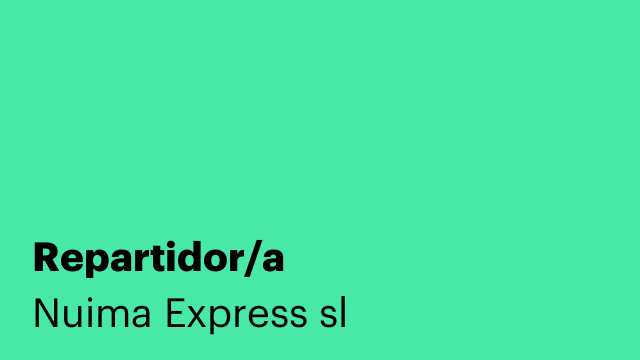 Repartidor/a