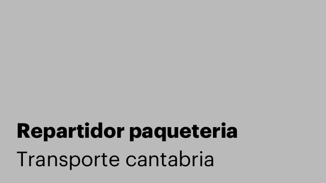 Repartidor paqueteria