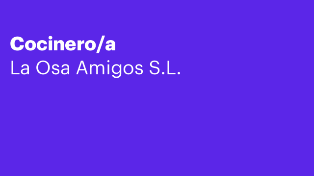 Cocinero/a
